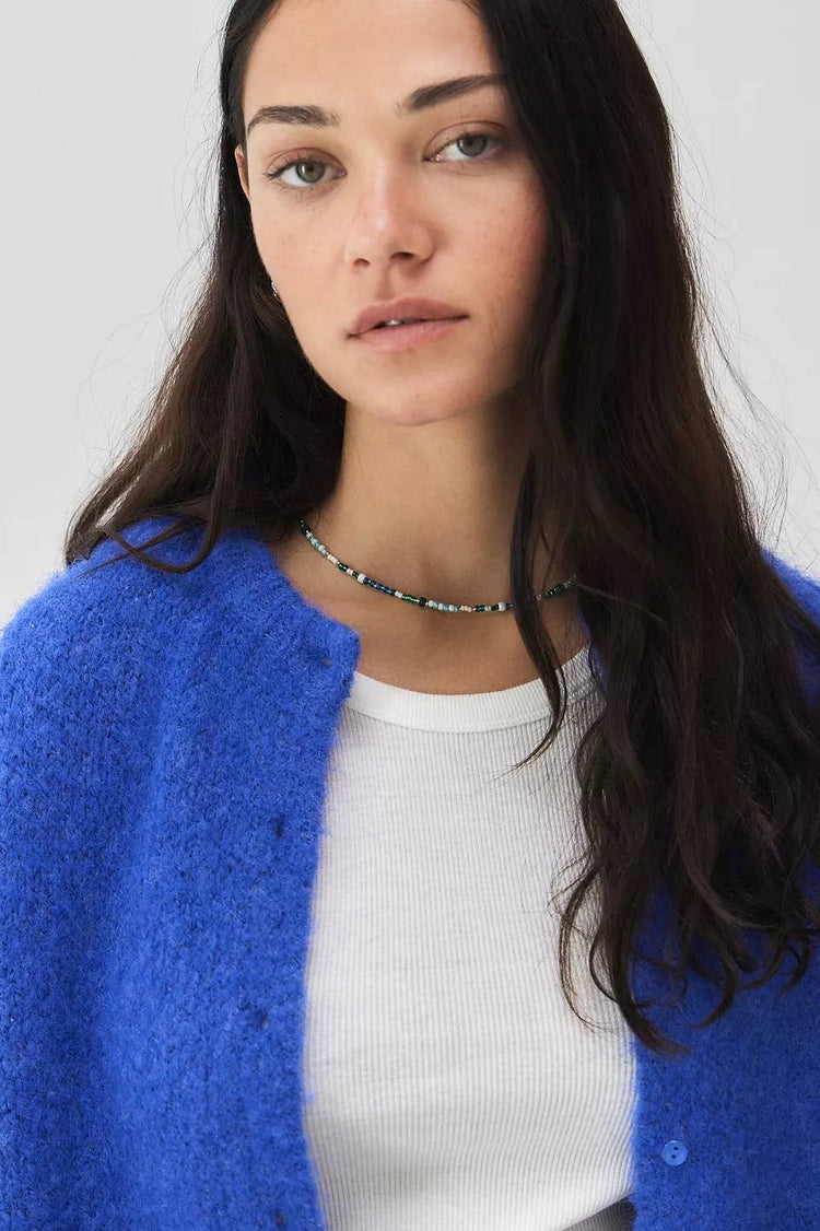 Rhimani Teal Ocean Inspired Beaded Necklace